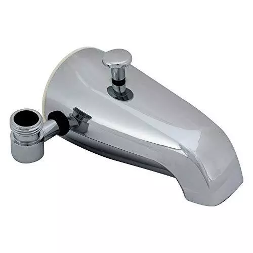 EZ-Flo 5-1/4 Inch Zinc Bath Tub Diverter Spout with Side Outlet Chrome 15087