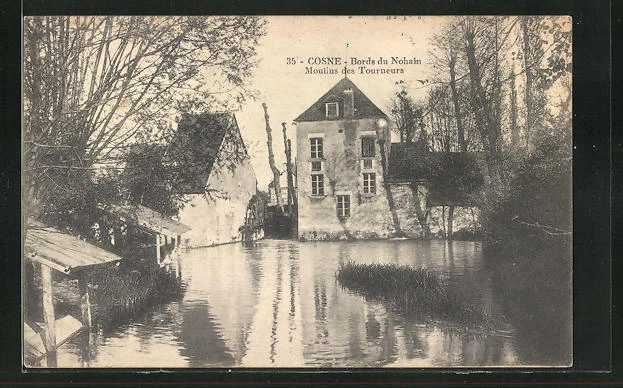 CPA Cosne, Bords du Nohain, Moulins des Tourneurs
