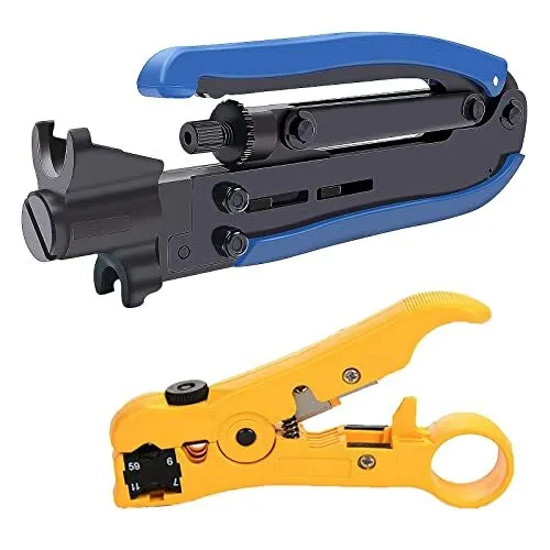 RG6 Compression Tool Coax Cable Crimper Kit, Coax Cable Crimper Kit, Coaxial