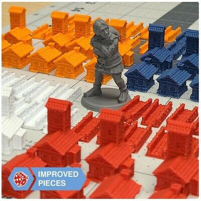 Settlers of Catan Pieces 4 Players set and a robber (replacement 3D parts)