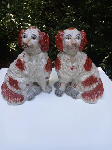 Large Pair Of 'Staffordshire' Comforter Spaniels