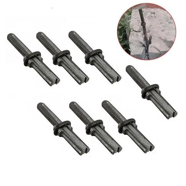 10 Cunei Spaccapietre Manuali In Acciaio - 16mm (5/8'') - Per Roccia, Granito, Cemento - Qualit&agrave; Industriale