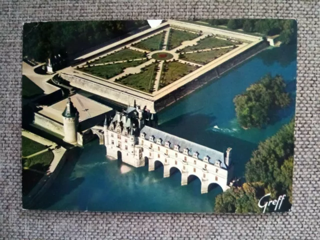 Cpsm Cpm Chenonceau Le Château Vu D Avion