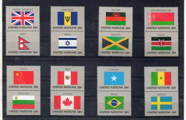 Naciones Unidas Nueva York Bandertas Serie del año 1983 (DS.854)