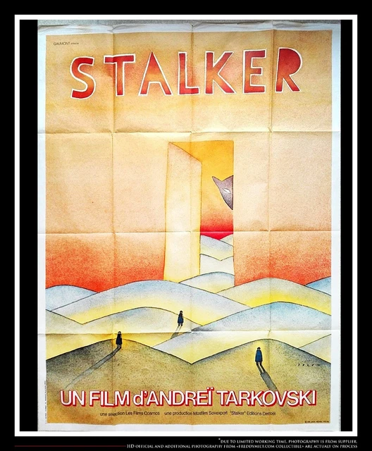 STALKER Tarkovsky 4x6 ft Vintage French Grande Movie Poster Original 1979