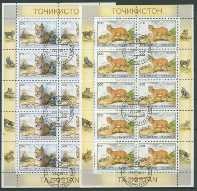 Tadschikistan 1996 Kleinkatzen Kleinbogen 98/99 K gestempelt (G3337)