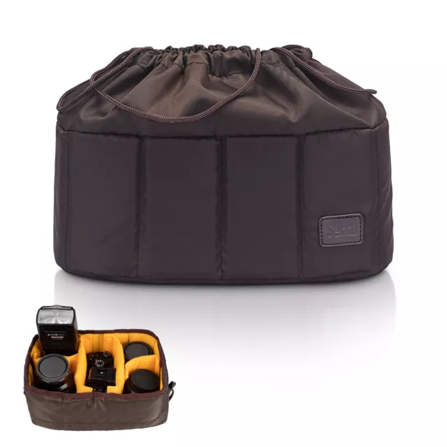 Camera Lens Insert Padded Bag Case Backpack for Canon Nikon Sony DSLR Pentax