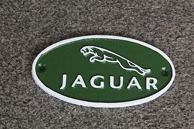 Cast Metal Oval Jaguar Sign
