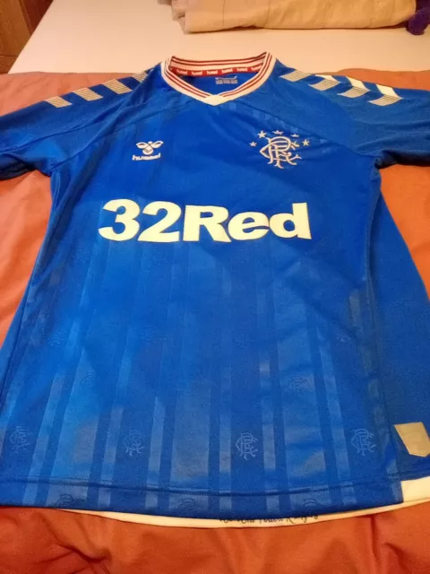 Glasgow Rangers Home Football Shirt 2019-20 Hummel Scotland Jersey Blue - Size M