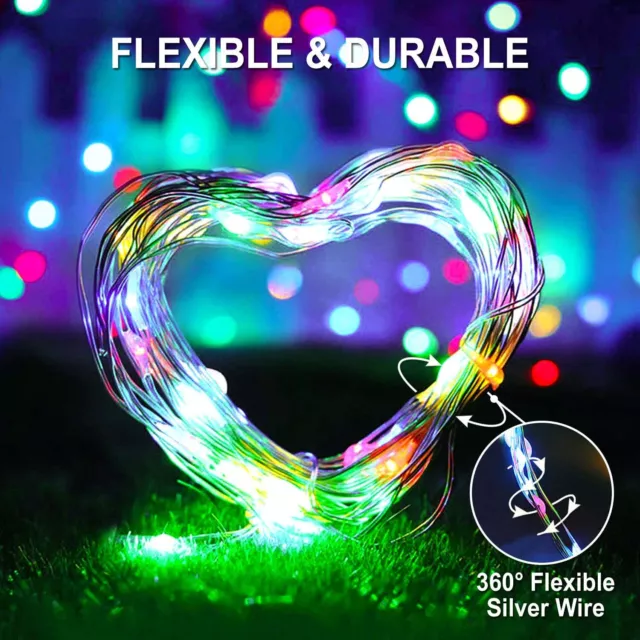 Solar LED String Lights Copper Wire Waterproof Outdoor Fairy LED Decor Garland