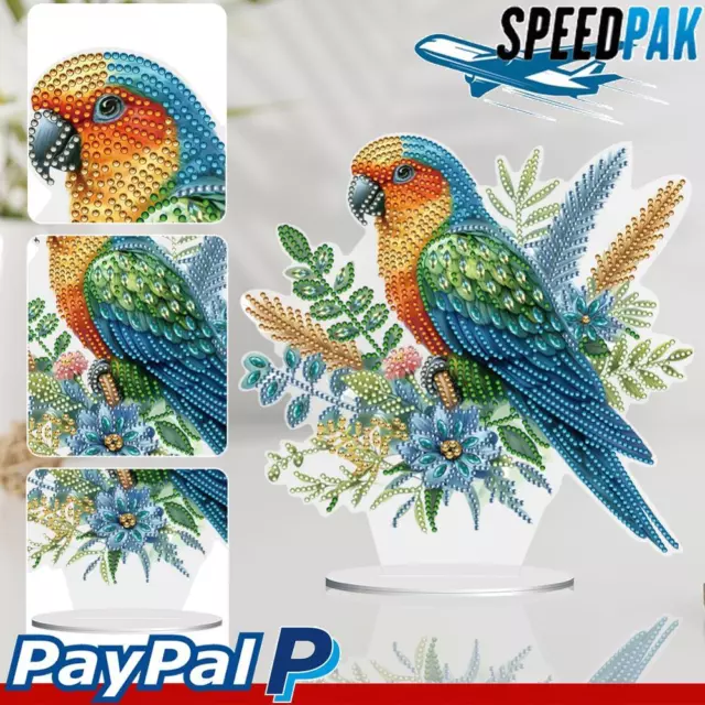 Parrot Diamond Painting Desktop Ornaments Kit Special Shape for Adults Beginner