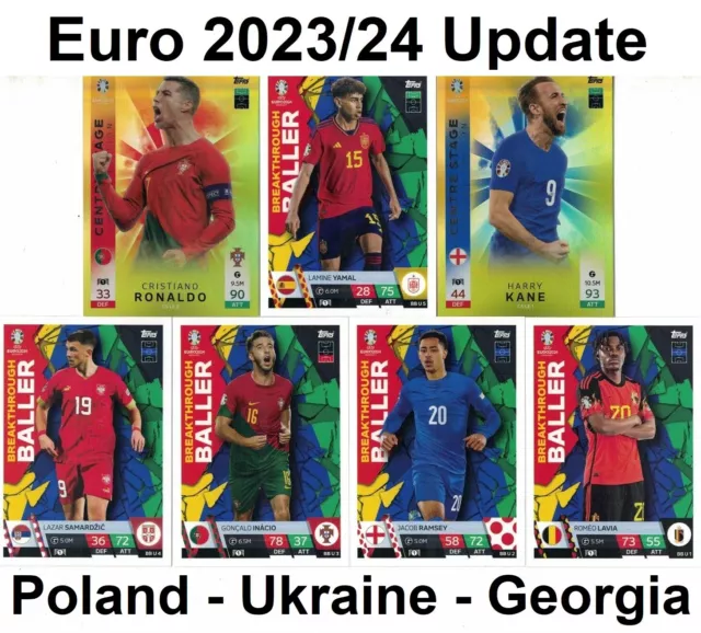 TOPPS MATCH ATTAX Euro 2024 Germany Update card Poland Ukraine