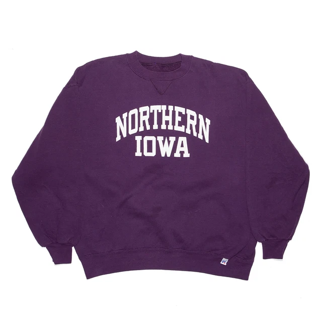 Felpa Northern Donna Iowa viola regolare grande logo USA XL