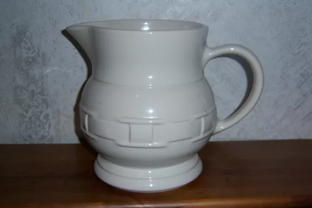Longaberger Pottery Woven Traditions White Pitcher