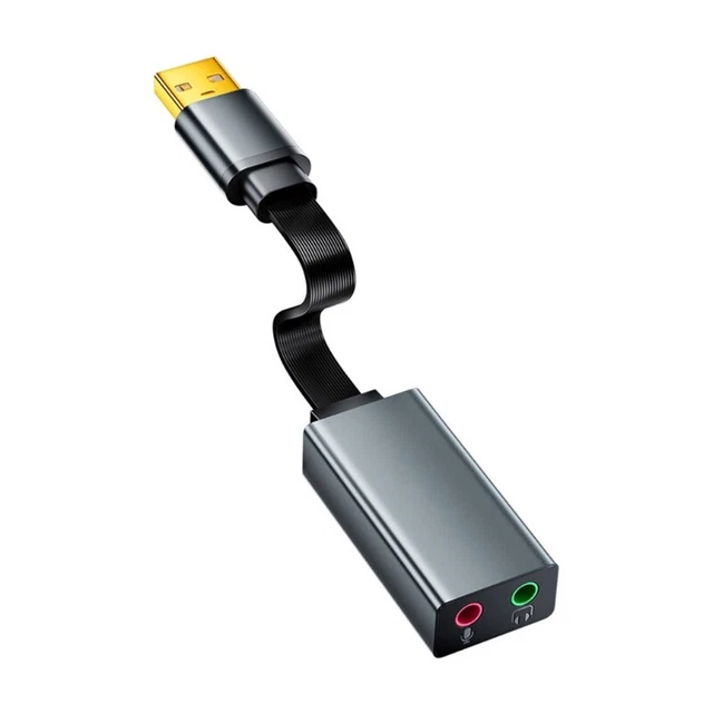 EXTERNAL USB SOUND Card With Double 3.5mm Auditory Jacks for PC And ...