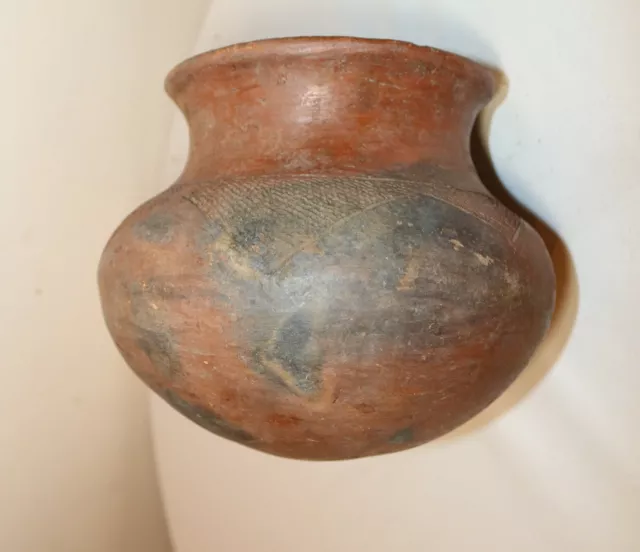 antique Peruvian pre columbian 700-1000 A.D. vessel pottery vase sculpture bowl 2