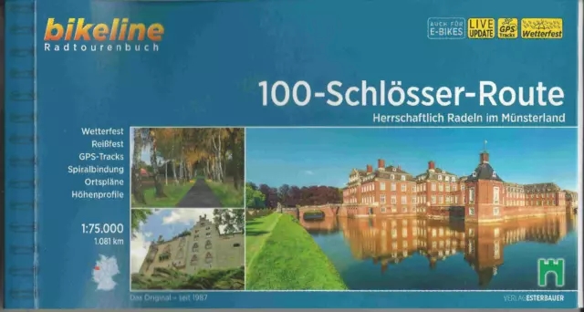 Radführer 100-Schlösser Route i Münsterland 1081 km 2023 1:75.000 NEU Bikeline