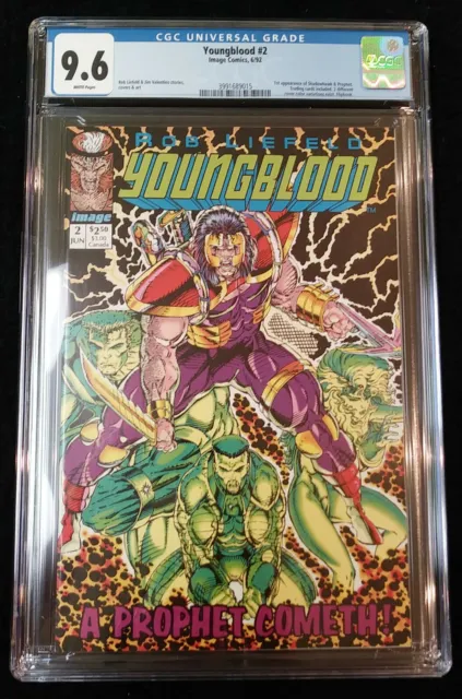Youngblood #2, CGC 9.6, 6/92, Rob Liefeld, Image, 1st Prophet/Shadowhawk!