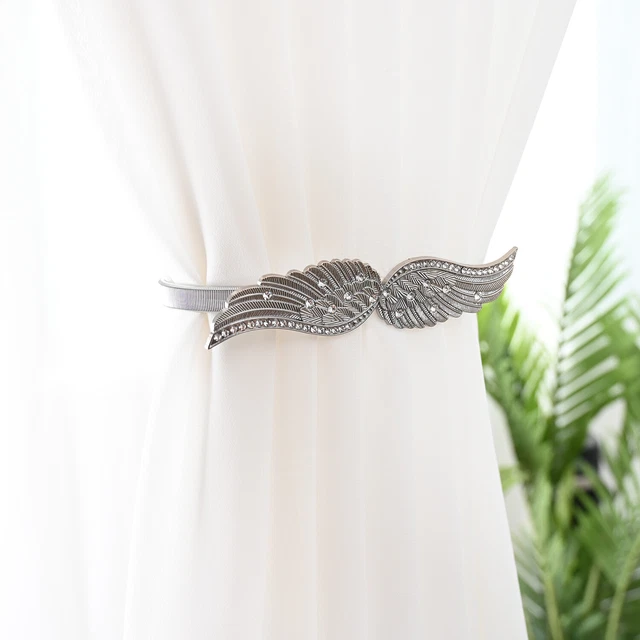 US 2-8 Pcs Curtain Tiebacks Crystal Tie Backs Buckle Clips Holdbacks Home Decor 3