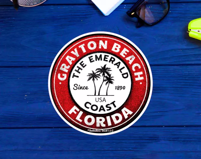 Grayton Beach Florida Beach Sticker Decal 3.5" Vinyl Emerald Coast