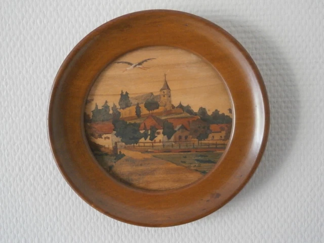 JOLI PLATEAU ALSACIEN art-nouveau signé RADI bois, EUR 22,00 - FR