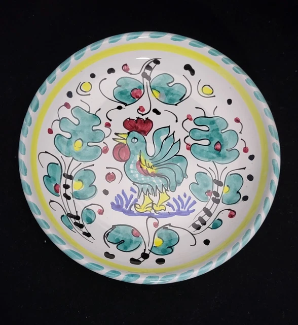 Sambuco Deruta 5.5" Italian Pottery Plate Rooster Great Condition