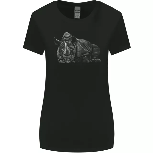 Un Rhino Rinoceronte Donna più Ampia Taglio T-Shirt