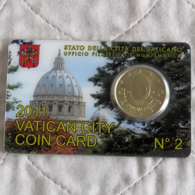 VATICAN CITY 2011 BRILLIANT UNCIRCULATED 50 CENTS - sealed coin pack 2