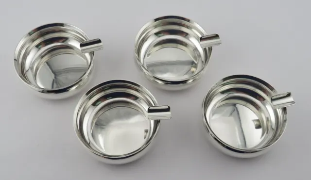 (4) ROGERS-LUNT-BOWLEN Sterling Silver Personal Ashtrays 1169 - 117.29 grams