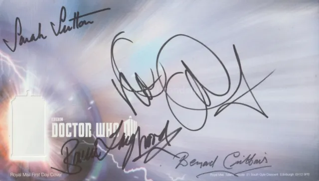 Bernard Cribbins  S Sutton M Collins B Langford Hand Signed FDC Cover Autograph