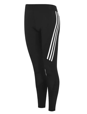 Adidas Alphaskin 3-Stripe Leggings Womens Running Black Size UK 8-10 (S)*REF145