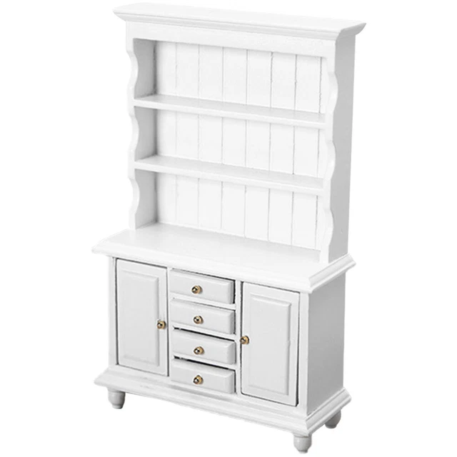 Adorable Miniature Toy Stuff Wooden Kitchen Cabinet Child Decorate Bookshelf