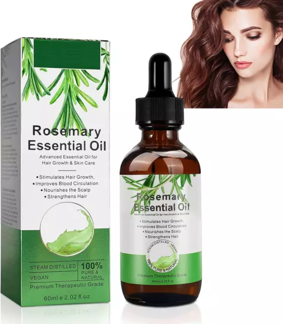 Olio Essenziale Di Rosmarino per La Crescita Dei Capelli 60ML, Sopracciglia E Cr 2