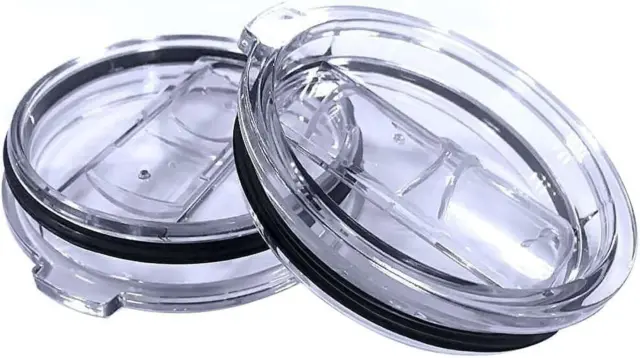 2 Replacement Lids For Stainless Steel Tumbler Travel Cup diameter 3.7 to 3.74