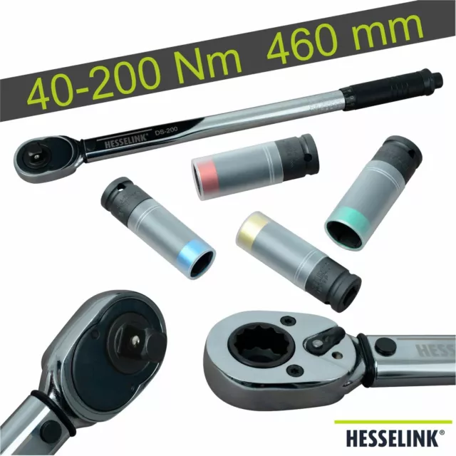 Hesselink DS-200 Drehmomentschlüssel 40-200 Nm 1/2" Zoll Reifenwechsel Werkzeug