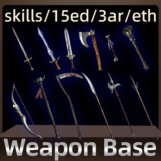 WEAPON BASE RUNEWORDS Bow Poleaxe Thresher Berserker Axe Wand Scepter