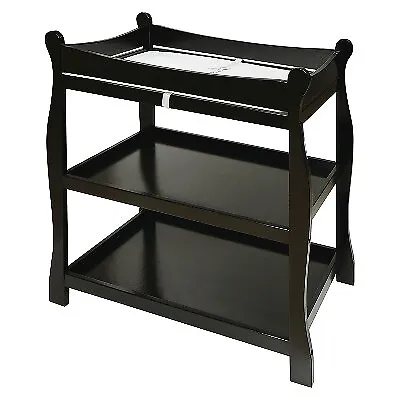 Badger Basket Sleigh Style Changing Table - Black