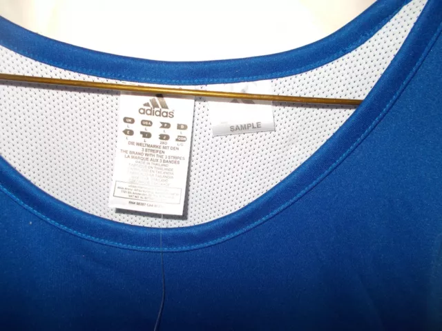 Nuova maglia pratica basket Adidas Sample Ragazze Performance grande blu bianco 2