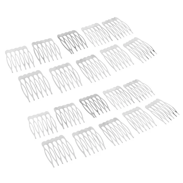 20 Stück Metall Silber DIY Haarkamm Seitenkämme Schmuckherstellung