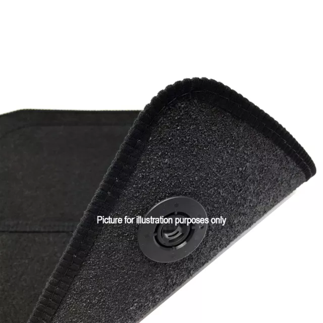 For Fiat Doblo Van 2010 - Onwards Fully Tailored Black Car Mats Carpet 2pc Set 3