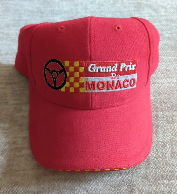MONACO GRAND PRIX RACING Car Mens Red Ball Cap Hat Adjustable NEW