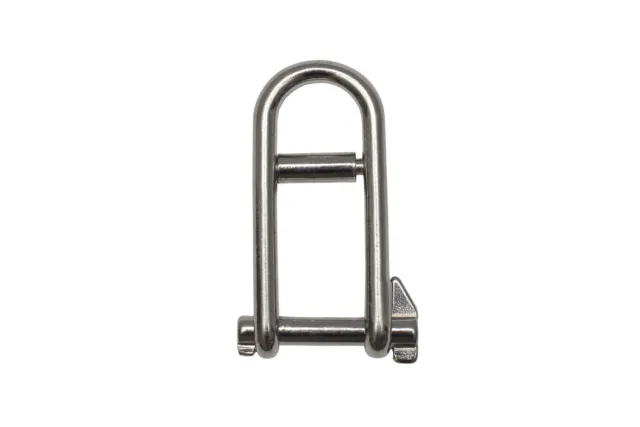 Pack of 2 AISI 316 Halyard Shackle Crossbar w M6 Captive Pin - BL = 1,363KG