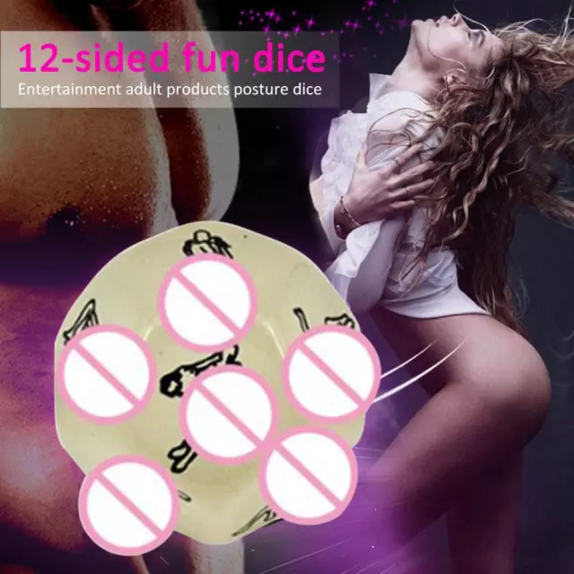 3pcs Sex Fun Dice 12-sided Erotic Love Sexy Posture Couple Toys (Luminous)
