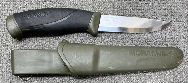 Morakniv Companion MG Carbon Steel Knife Military Green Sheath Outdoors Hunting