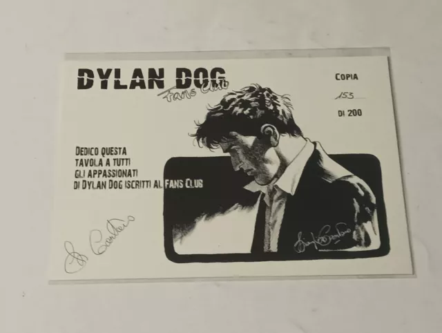 Dylan Dog Stampa Casertano Numerata Edizione Fans Club Autografata