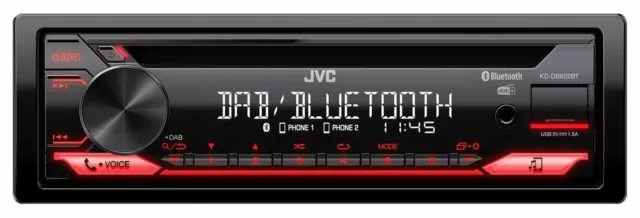 JVC KD-DB622BT CD/MP3-Autoradio DAB Bluetooth USB iPod AUX-IN