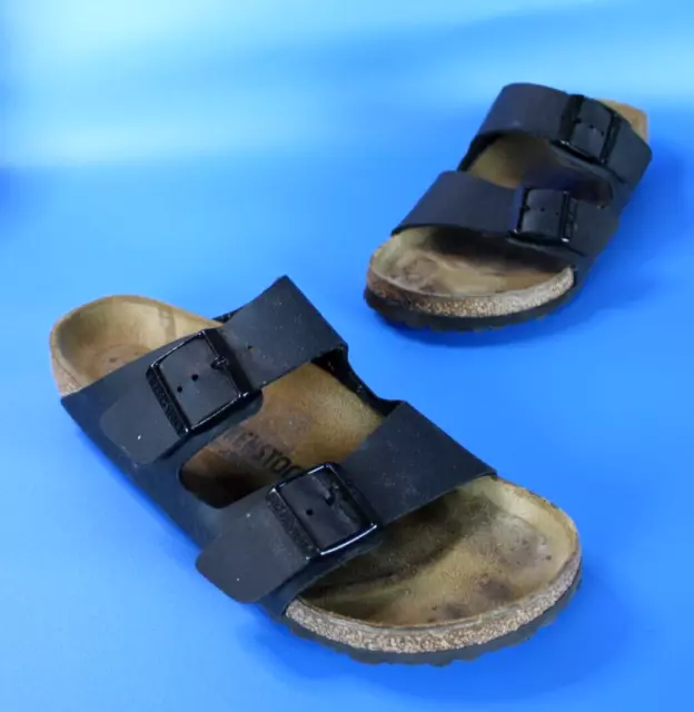 Birkenstock Arizona Sandals Black Birko-Flor Women's Size 9 US 40 EU Narrow