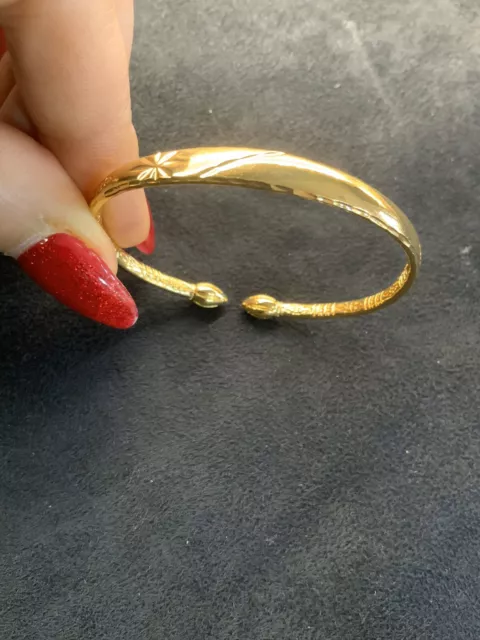 18K Carat Gold Filled, Toddler, Child, Adjustable Bangle/ Bracelet