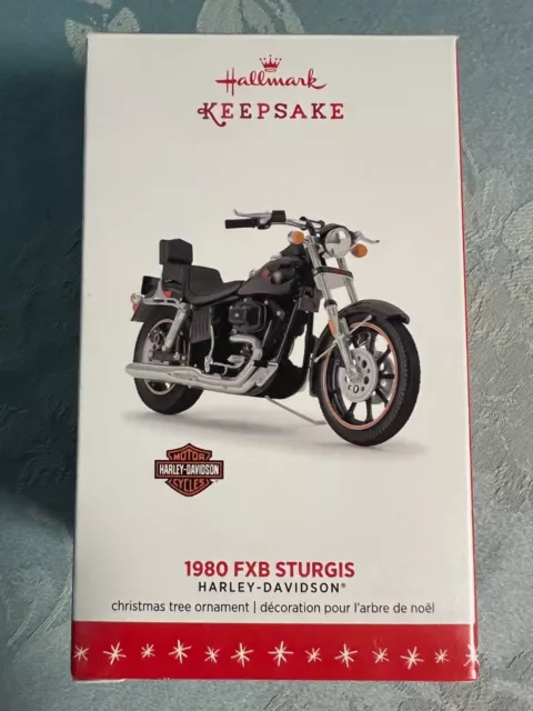 2016 Hallmark Keepsake Ornament Harley Davidson 1980 FXB Sturgis Motorcycle NEW