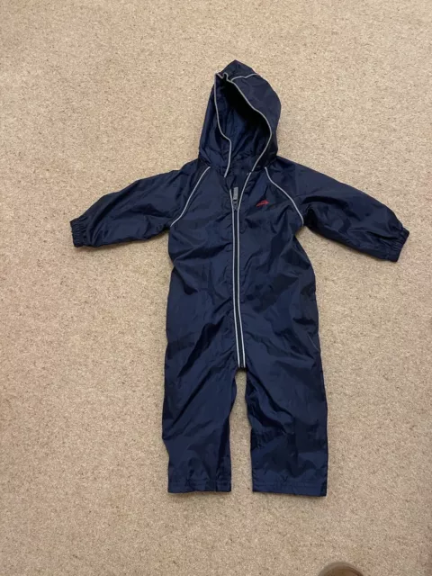 Mothercare Puddlesuit Navy Baby Boy 9-12 mths